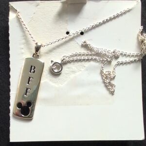 Disney Silver BFF Mickey Necklace